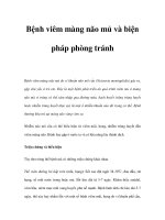 Bệnh viêm màng não mủ và biện pháp phòng tránh docx