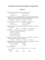 ĐỀ THI THỬ TUYỂN SINH ĐẠI HỌC, CAO ĐẲNG 2011 MÔN HÓA- ĐỀ SỐ 24 doc