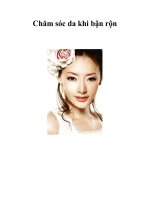 Chăm sóc da khi bận rộn pptx
