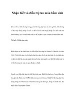 Nhận biết và điều trị tan máu bẩm sinh docx