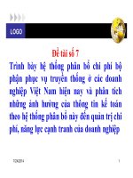 thuyết trình phân tích những ảnh hưởng của thông tin kế toán theo hệ thống phân bổ đến quản trị chi phí, năng lực cạnh tranh của doanh nghiệp