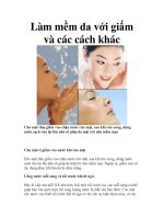 Làm mềm da với giấm và các cách khác docx