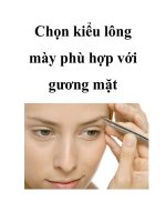 Chọn kiểu lông mày phù hợp với gương mặt ppt