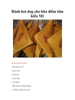 Bánh hot dog cho bữa điểm tâm kiểu Mỹ pot