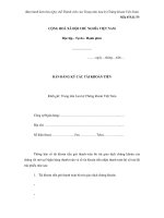 MẪU BẢN ĐĂNG KÝ CÁC TÀI KHOẢN TIỀN pptx