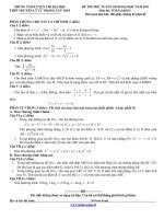 ĐỀ THI THỬ ĐẠI HỌC NĂM 2011 MÔN: TOÁN, KHỐI A - TRƯỜNG THPT LÝ TỰ TRỌNG - CẦN THƠ doc