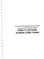 công ty cổ phần xi măng công thanh báo cáo tài chính giữa niên độ đã được soát xét cho giai đoạn từ 1 tháng 1 năm 2012 đến 30 tháng 6 năm 2012