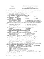 Đề 014 - ĐỀ THI THỬ VÀO ĐẠI HỌC, CAO ĐẲNG Mơn thi: HĨA ppsx
