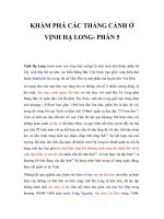 KHÁM PHÁ THẮNG CẢNH Ở VỊNH HẠ LONG - PHẦN 5 docx