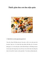 Thuốc giảm đau cơn đau niệu quản potx