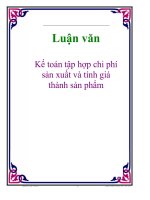 Luận văn: Kế toán tập hợp chi phí sản xuất và tính giá thành sản phẩm potx