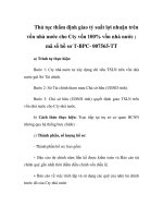 Thủ tục thẩm định giao tỷ suất lợi nhuận trên vốn nhà nước cho Cty vốn 100% vốn nhà nước ; mã số hồ sơ T-BPC- 007565-TT ppsx