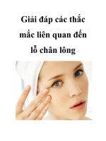 Giải đáp các thắc mắc liên quan đến lỗ chân lông. docx