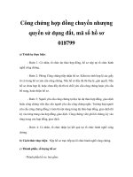 Công chứng hợp đồng chuyển nhượng quyền sử dụng đất, mã số hồ sơ 018799 pps