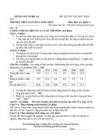 Đề thi thử đại học năm 2011 môn Địa khối C THPT Nguyễn Cảnh Chân pps