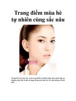Trang điểm mùa hè tự nhiên cùng sắc nâu pot