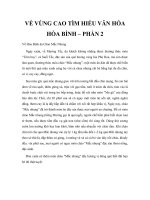 VỀ VÙNG CAO TÌM HIỂU VĂN HÓA HÒA BÌNH - PHẦN 2 pptx