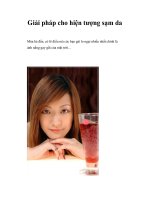 Giải pháp cho hiện tượng sạm da ppt