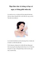 Mụn lăm răm và trứng cá bọc có nguy cơ bùng phát mùa này pdf