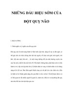 NHỮNG DẤU HIỆU SỚM CỦA ĐỘT QUỴ NÃOI. ĐẠI CƯƠNG doc