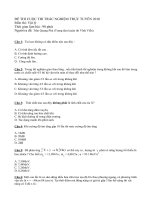 ĐỀ THI CUỘC THI TRẮC NGHIỆM TRỰC TUYẾN 2010 Môn thi: Vật lý pptx