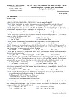 Đáp án và đề thi tốt nghiệp trung học phổ thông năm 2011 môn Sinh học - Hệ giáo dục trung học phổ thông - Mã đề 146 docx