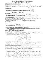 ĐỀ THI THỬ ĐẠI HỌC LẦN 4 - NĂM HỌC 2011 Môn: TOÁN doc