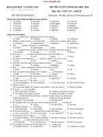 ĐỀ THI TUYỂN SINH ĐẠI HỌC 2011 Môn Thi: ANH VĂN – Khối D - ĐỀ 4 ppsx