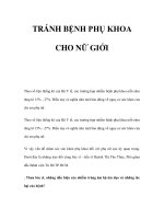 TRÁNH BỆNH PHỤ KHOA CHO NỮ GIỚI pps