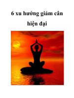 6 xu hướng giảm cân hiện đại.Những phương pháp giảm cân đang được ưa potx