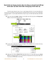 Quá trình sử dụng movie clip và công cụ brush tool để tạo trình bảo vệ màn hình đen trong quy trình bảo vệ p1 potx