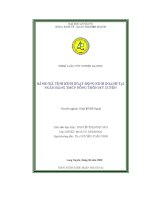 Khóa luận Đánh giá tình hình hoạt động kinh doanh tại ngân hàng thương mại cổ phần nông thôn Mỹ Xuyên