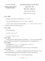 ĐỀ THI THỬ ĐẠI HỌC LẦN THỨ NHẤT NĂM 2010 - 2011 MÔN TOÁN – KHỐI A, B potx