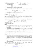 ĐỀ THI THỬ ĐẠI HỌC LẦN 2 NĂM 2011 MÔN: TOÁN, KHỐI A - TRƯỜNG THPT KIM THÀNH II ppsx