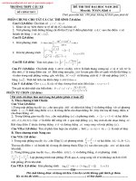ĐỀ THI THỬ ĐẠI HỌC NĂM 2011 MÔN: TOÁN KHỐI - TRƯỜNG THPT CẦU XE pps