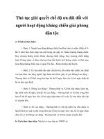 Thủ tục giải quyết chế độ ưu đãi đối với người hoạt động kháng chiến giải phóng dân tộc ppt