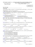 BỘ ĐỀ THI CHÍNH THỨC KỲ THI TỐT NGHIỆP TRUNG HỌC PHỔ THÔNG - MÔN VẬT LÝ ppsx