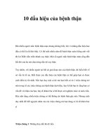 10 dấu hiệu của bệnh thận ppt