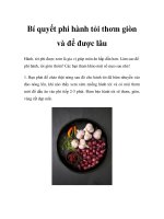 Bí quyết phi hành tỏi thơm giòn và để được lâu pot