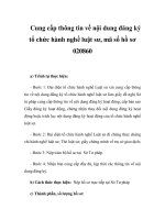 Cung cấp thông tin về nội dung đăng ký tổ chức hành nghề luật sư, mã số hồ sơ 020860 docx