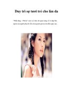 Duy trì sự tươi trẻ cho làn da pdf