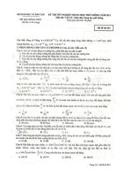 Đề thi tốt nghiệp trung học phổ thông năm 2011 môn Vật lý - Giáo dục trung học phổ thông - Mã đề 853 pps