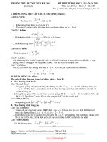 ĐỀ THI THỬ ĐẠI HỌC LẤN 1 NĂM 2011 MÔN: TOÁN KHỐI A,D - TRƯỜNG THPT HUỲNH THÚC KHÁNG doc