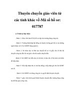 Thuyên chuyển giáo viên từ các tỉnh khác về-Mã số hồ sơ: 017787 pptx