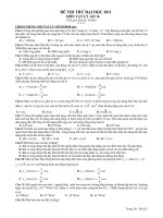 ĐỀ THI THỬ ĐẠI HỌC 2011 MÔN VẬT LÝ - SỐ 16 docx