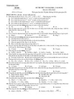 Đề 001 - ĐỀ THI THỬ VÀO ĐẠI HỌC, CAO ĐẲNG Môn thi: HÓA HỌC docx