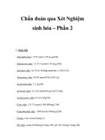 Chẩn đoán qua Xét Nghiệm sinh hóa – Phần 2 pot