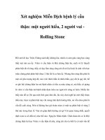 Xét nghiệm Miễn Dịch bệnh lý cầu thận: một người hiểu, 2 người vui Rolling Stone ppsx