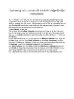 3 phương thức cơ bản để tránh lỗi nhập dữ liệu trong Excel pdf