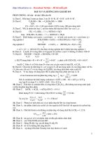 Đáp Án Đề Thi Thử Vào Đại Học, Cao Đẳng Môn thi: Hóa Học - Đề 019 ppsx